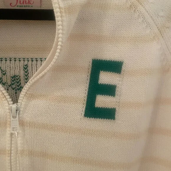 NWT Pink Pineapple Striped Philadelphia Eagles Half Zip Sweater - Picture 3 of 5